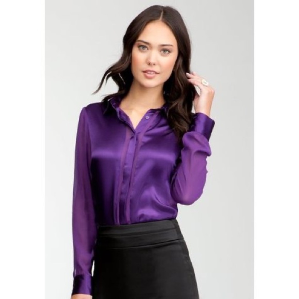 Bebe purple blouse